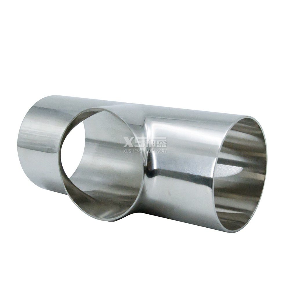 Sanitary Stainless Steel Welded Straight End Short Equal Tee