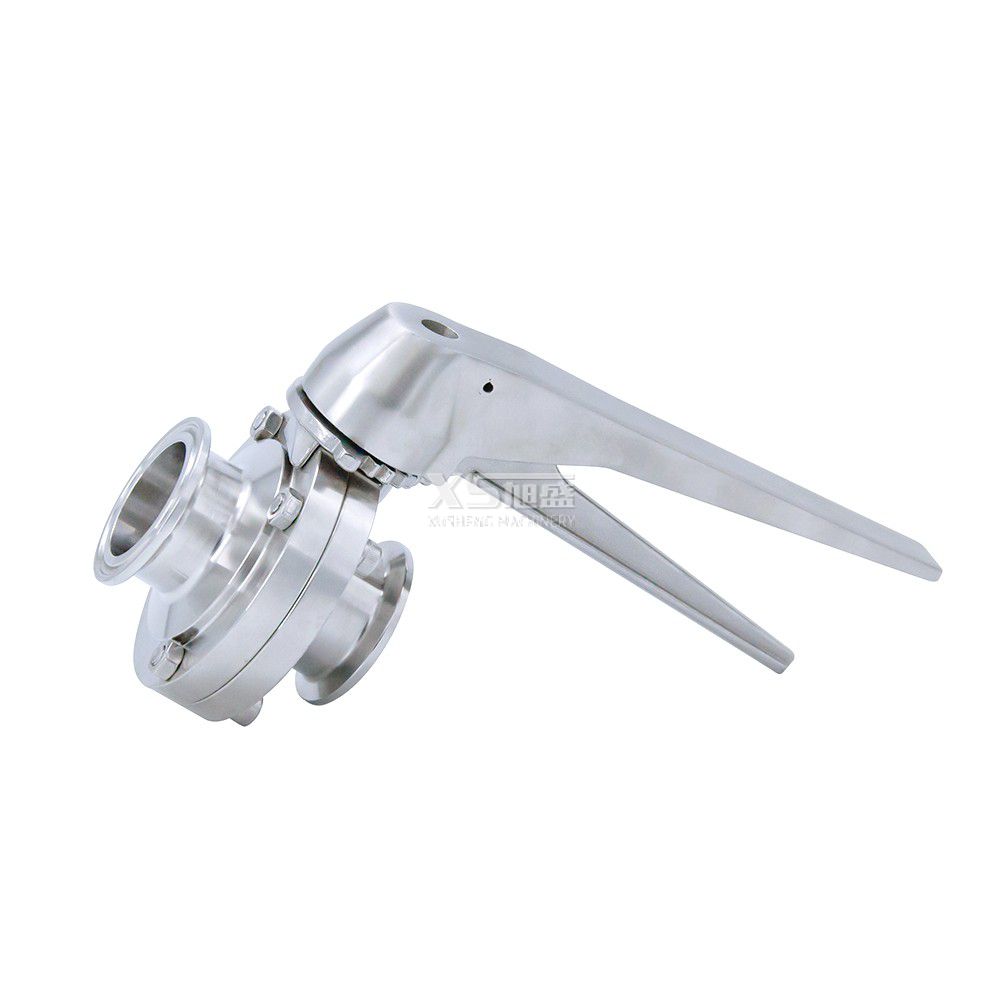 Stainless Steel SS304 Sanitary Tri Clover Manual Butterfly Valves