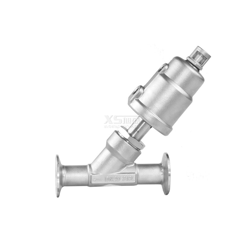 Pneumatical Clamp Angle Seat Valve With Stainless Steel Actuator