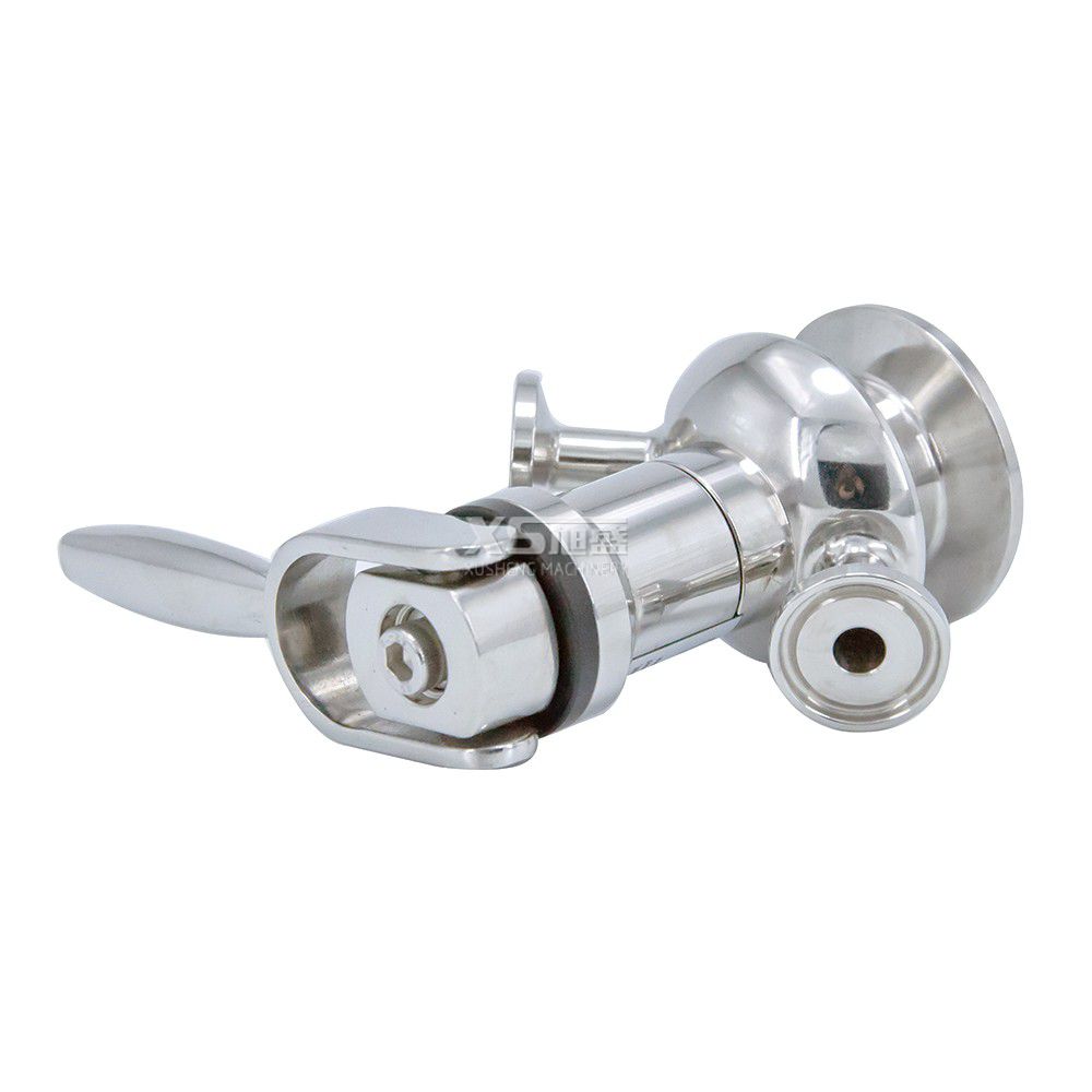 Stainless Steel SS316L Manual Aseptic Sampling Valve with PTFE Gaskets