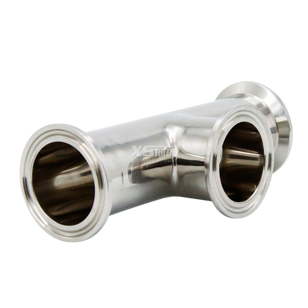 Sanitary Stainless Steel Clamp Straight End Short Equal Tee