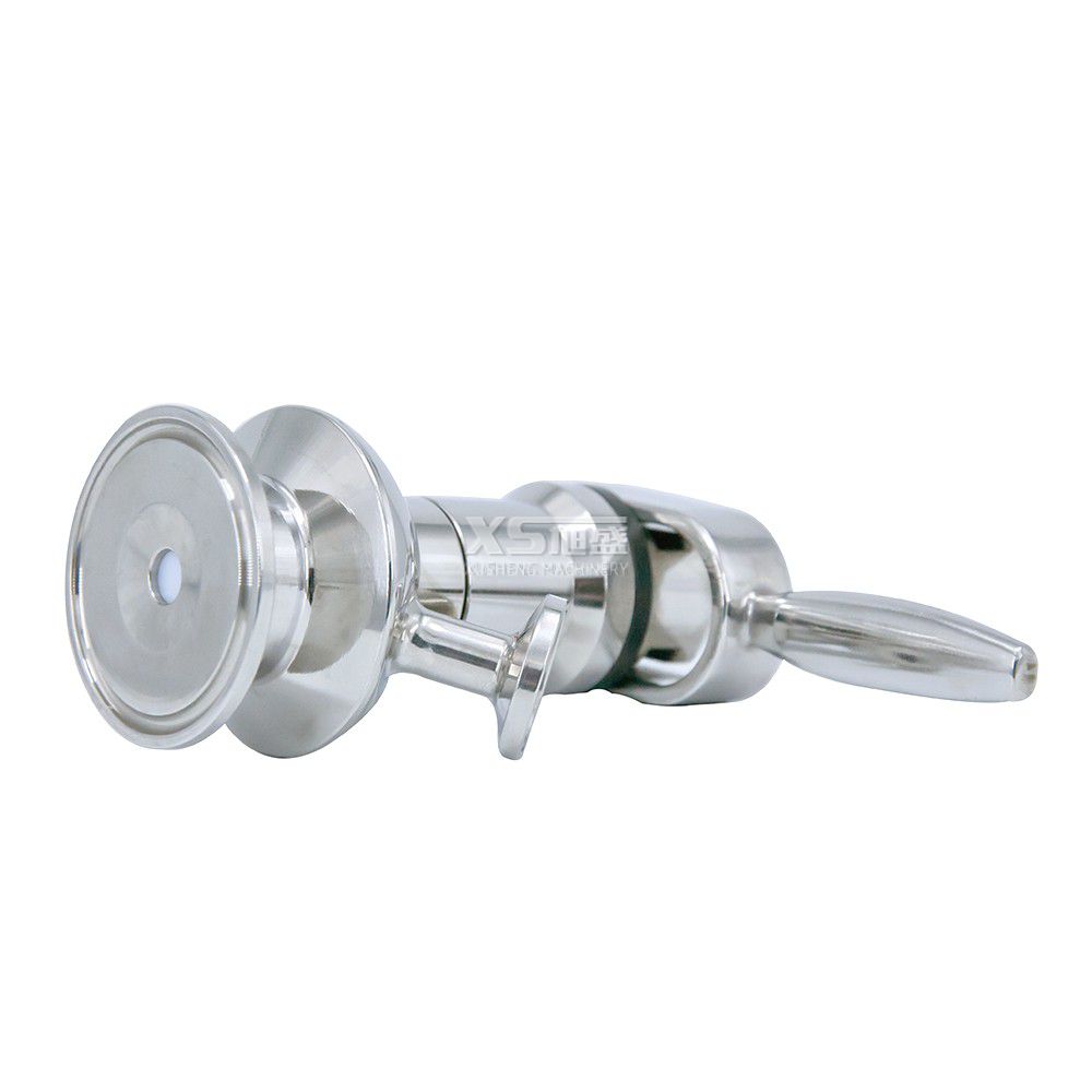 Stainless Steel SS316L Manual Aseptic Sampling Valve with PTFE Gaskets