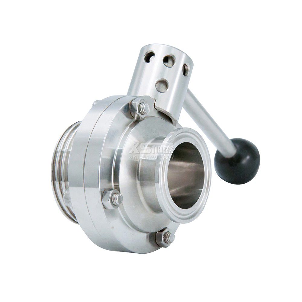 Stainless Steel SS304 Sanitary Clamp Butterfly Valves with Pull Handle