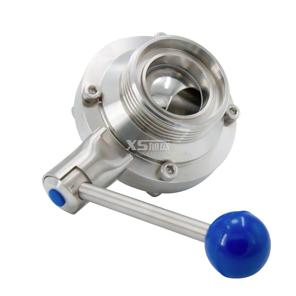 Sanitary Stainless Steel Male Butterfly Male Thread Ball Valve