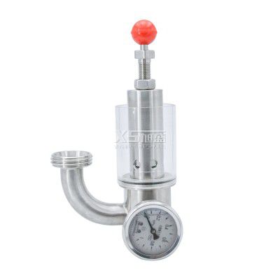 SS304/SS316L Sanitary Clamp Exhaust Elbow Air Release Valve with Glass